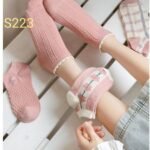 سوكت حريمى ورده 🌸 كشمير/جمله 12 قطعه