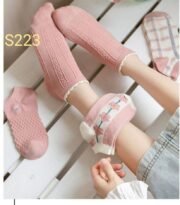 سوكت حريمى ورده 🌸 كشمير/جمله 12 قطعه