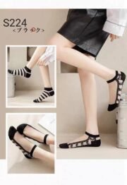 ⁦سوكت شيفون اسود فيونكه🎀/جمله 12 قطعه⁩ - الصورة ⁦7⁩