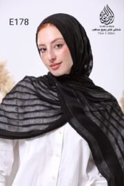 ⁦طرحة شاش قلم رفيع مدهب / جمله 12 قطعه⁩ - الصورة ⁦4⁩