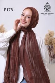 ⁦طرحة شاش قلم رفيع مدهب / جمله 12 قطعه⁩ - الصورة ⁦6⁩