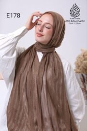 ⁦طرحة شاش قلم رفيع مدهب / جمله 12 قطعه⁩ - الصورة ⁦2⁩