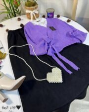 ⁦طقم قطعتين بلوزه لف⁩ - الصورة ⁦3⁩