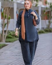 سوت جينز شميز زراير بنطلون 2 جيب