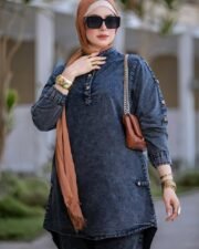 ⁦سوت جينز شميز زراير بنطلون 2 جيب⁩ - الصورة ⁦5⁩