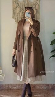 ⁦طقم  2قطعه جيبه وبلطو طويل⁩ - الصورة ⁦8⁩