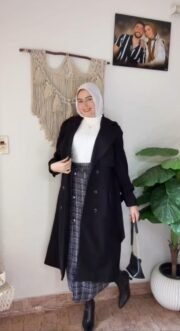 ⁦طقم  2قطعه جيبه وبلطو طويل⁩ - الصورة ⁦4⁩