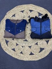 ⁦جاكت مبطن دبل فيس ف جينز كابتشوه  2جيب⁩ - الصورة ⁦4⁩