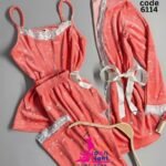 بجامه روب 3 قطع مون لايت SM نمبر وان | كود 6114