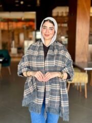 شال حريمي كاروهات بشراشيب