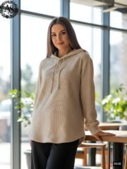 ⁦سويتشرت حريمي قطيفة مضلع وشين | كود 3028⁩ - الصورة ⁦6⁩