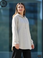 ⁦سويتشرت حريمي قطيفة مضلع وشين | كود 3028⁩ - الصورة ⁦7⁩