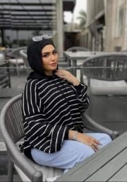 ⁦سويتشرت مقلم قطن ديربي مضلع⁩ - الصورة ⁦3⁩