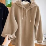 سويتشرت حريمي قطيفة مضلع وشين | كود 3028