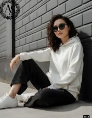 ⁦سويتشرت حريمي ميلتون قطن ضد الوبرة | كود 3019⁩ - الصورة ⁦6⁩
