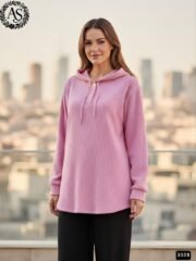 ⁦سويتشرت حريمي قطيفة مضلع وشين | كود 3028⁩ - الصورة ⁦4⁩