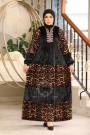 ⁦عباية فرنساوي جنجا تركيا تركيب – موديل شتوي (كود: 6242)⁩ - الصورة ⁦2⁩