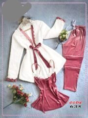 طقم الدلع كامل قطيفة بولر وشين (كود: 638