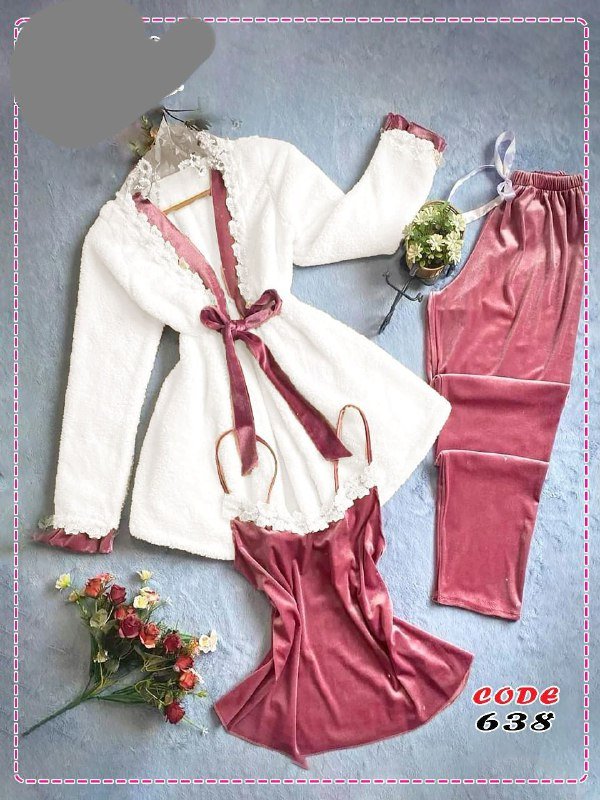 ee06a3f1-20e1-43b3-b58b-4121e94c3403 طقم الدلع كامل قطيفة بولر وشين (كود: 638 - الصورة 1